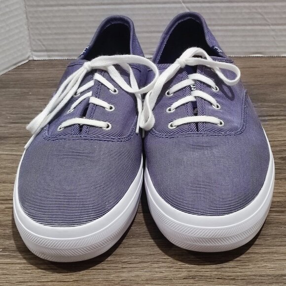 Keds Comfort Sneaker women's s sz 10 Purple stripes Streetwear Tennis Shoe - Picture 3 of 13